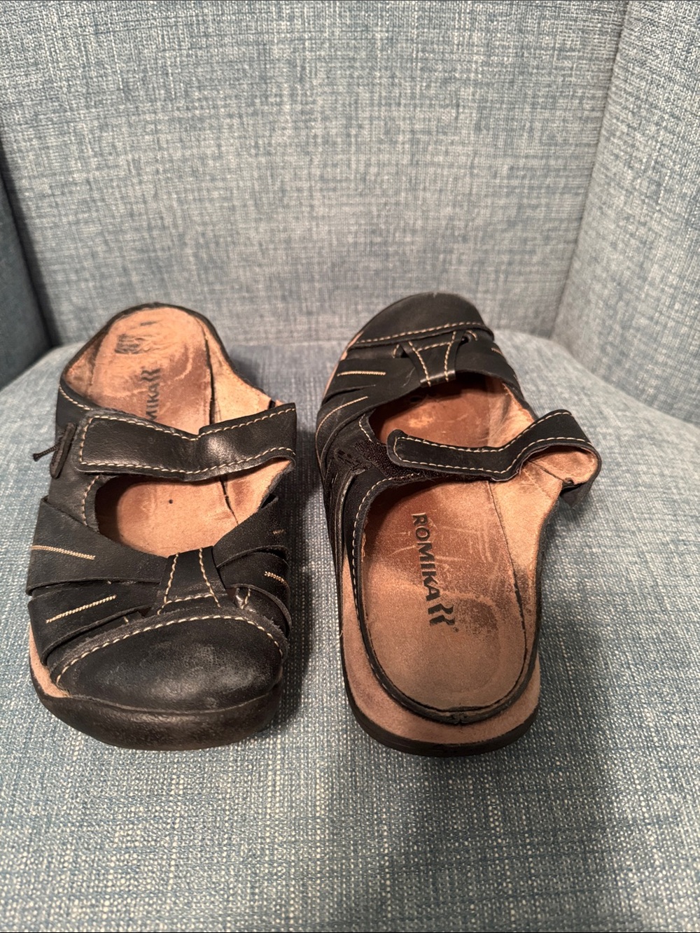 Romika black clogs